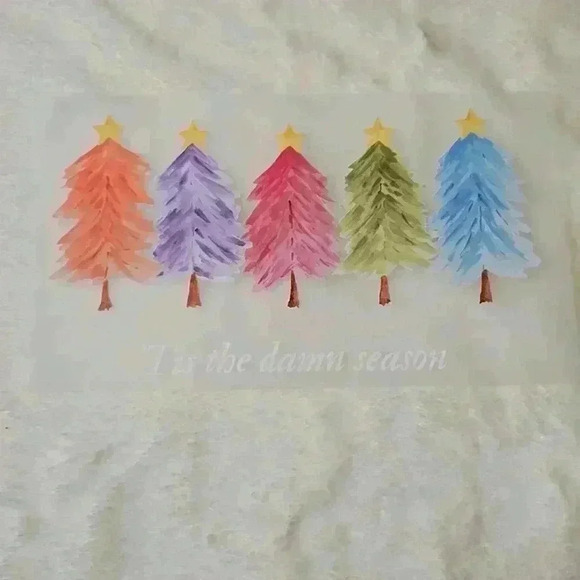 Colorful Taylor Swift Christmas Tree 'Tis The Damn Season DTF Transfer - Picture 2 of 2